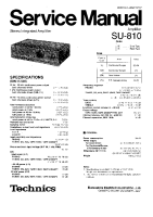 Technics - SU-810 - Service manual